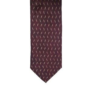 Hart Schaffner Marx Tie 100% Silk Handmade In Italy 58"x4" Burgundy Maroon EUC